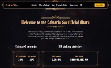 Calvaria Launches Sacrificial Altars with up to 30% Staking APR